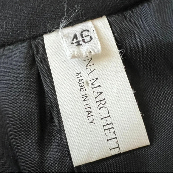 vintage ANNA MARCHETTI made in italy 100% Wool Skirt Lined Bow at Hem Size 46 - Picture 6 of 11